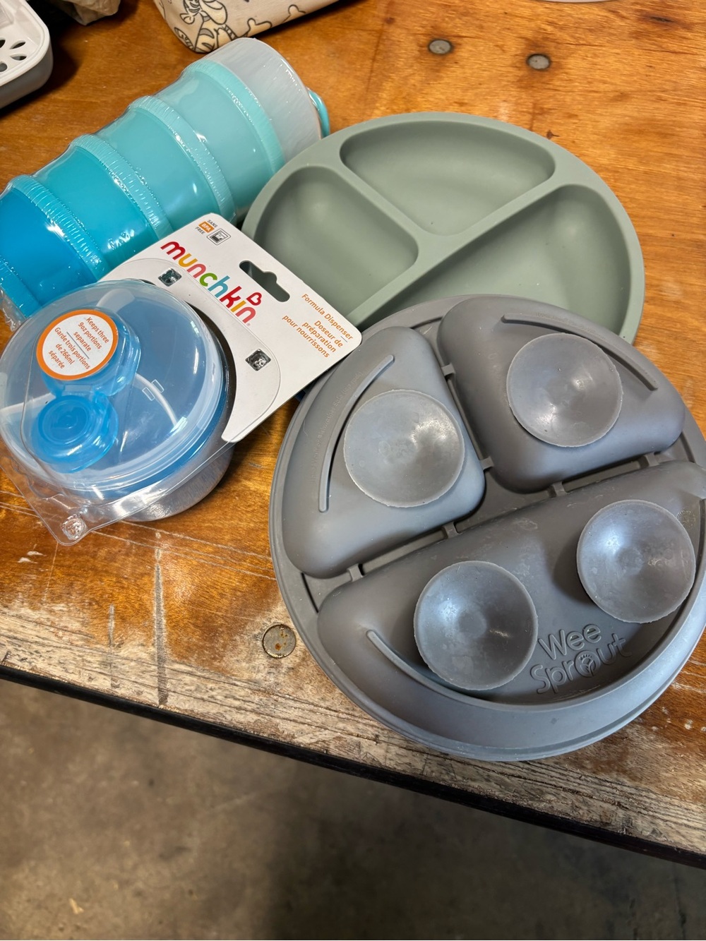 Munchkin Toddler Feeding Set in Teal, Aqua, Gray